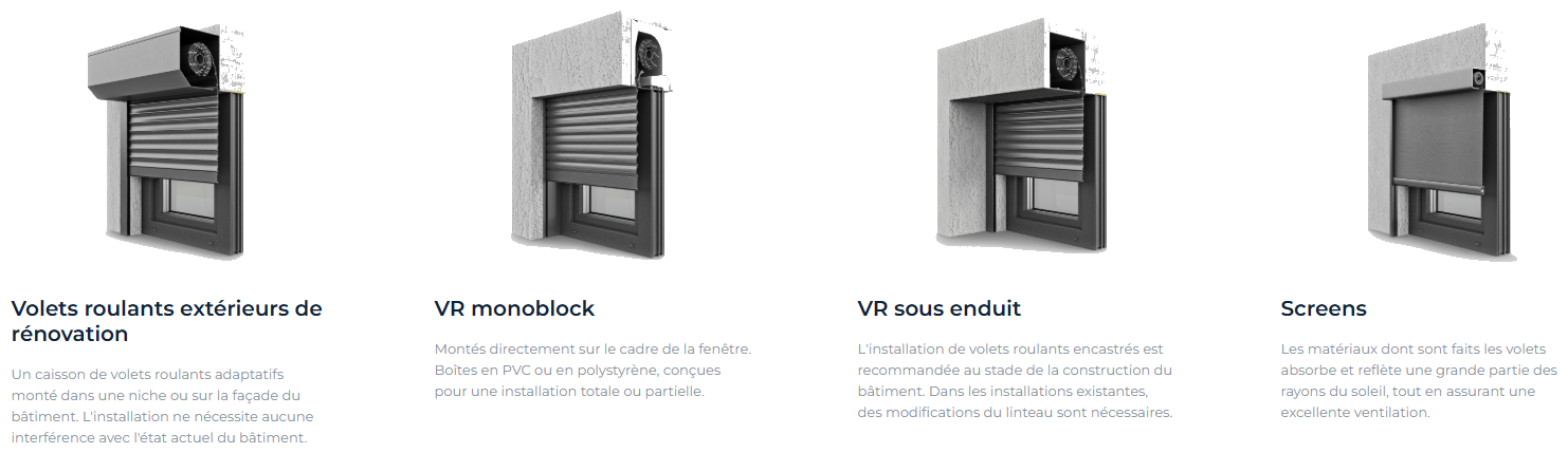 Volets roulants extérieurs